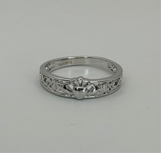 Celtic Claddagh Ring - Silver